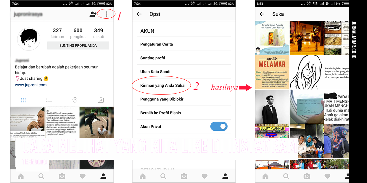 Cara Melihat Yang Kita Like di Instagram