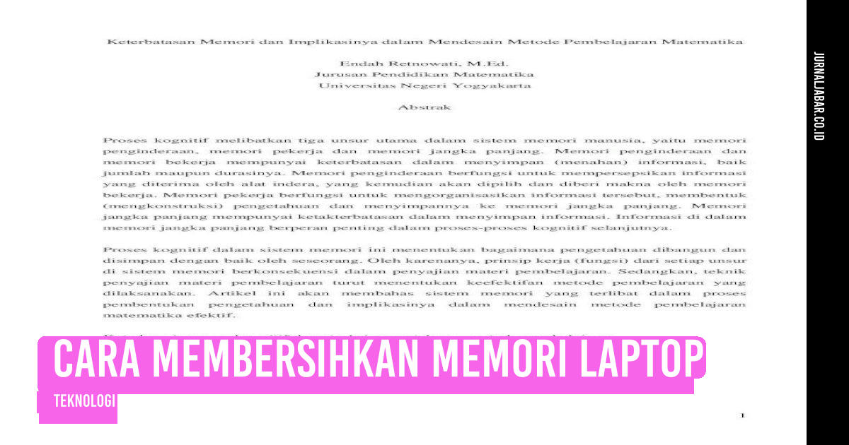 Keterbatasan Memori