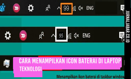 Cara Menampilkan Icon Baterai di Laptop