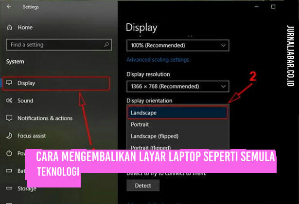 Cara Mengembalikan Layar Laptop Seperti Semula