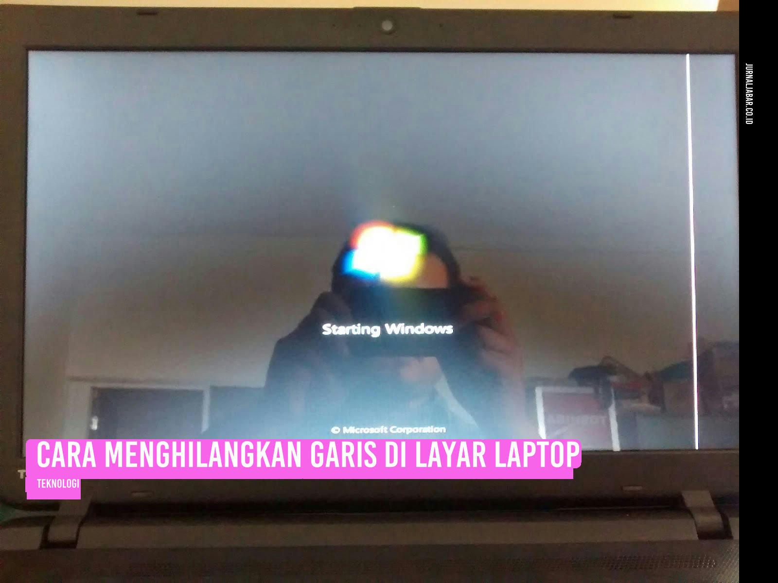 Cara Menghilangkan Garis di Layar Laptop