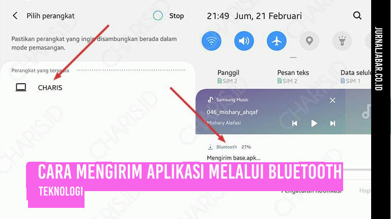 Cara Mengirim Aplikasi Melalui Bluetooth