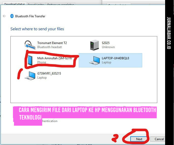 Cara Mengirim File dari Laptop ke HP Menggunakan Bluetooth