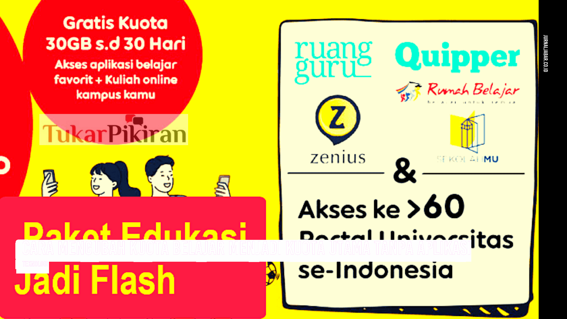 Cara Mengubah Kuota Belajar Menjadi Kuota Utama Tanpa Aplikasi