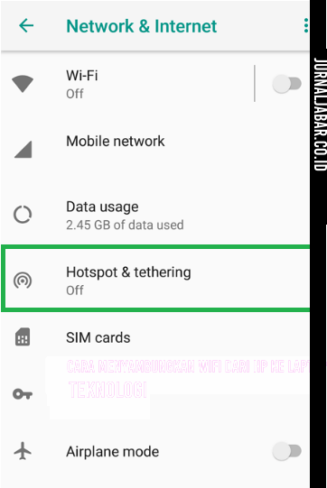 Cara Menyambungkan Wifi dari HP ke Laptop