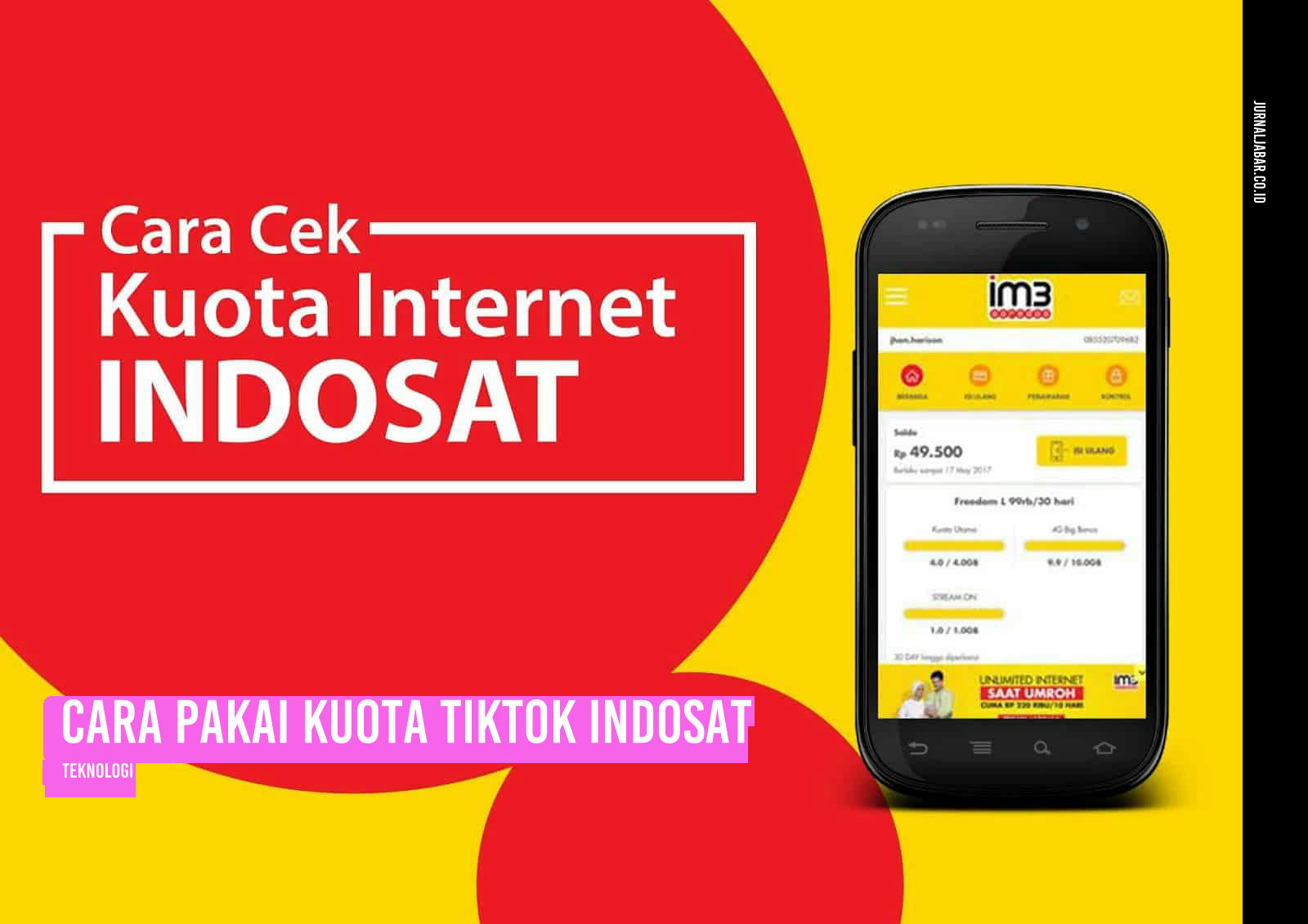 Cara Pakai Kuota TikTok Indosat