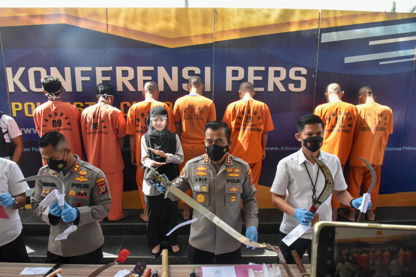 Polisi Amankan 7 Tersangka dari Pengungkapan Tiga Kasus Tindak Pidana