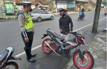 Satuan Lalu Lintas Polres Ciamis Laksanakan Penindakan Pelanggaran Skala Prooritas
