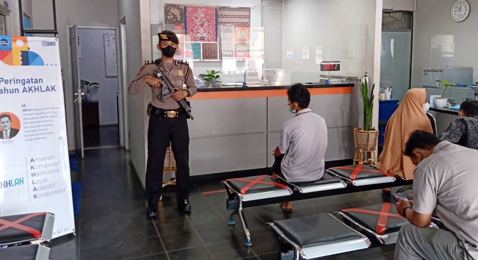 Sat Sabhara Polres Banjar Lakukan Pengamanan dan Pengawasan di Setiap Kantor Perbankan