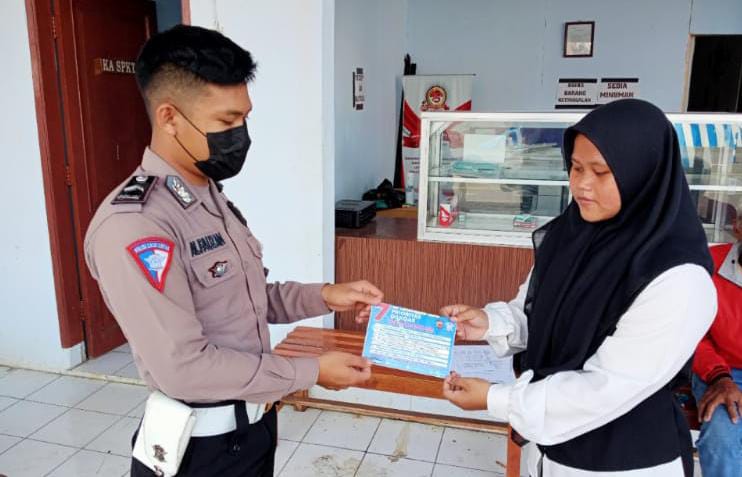 Satlantas Polres Ciamis Gencar Sosialiasi dan Edukasi Prokes Dalka Ops Patuh Lodaya