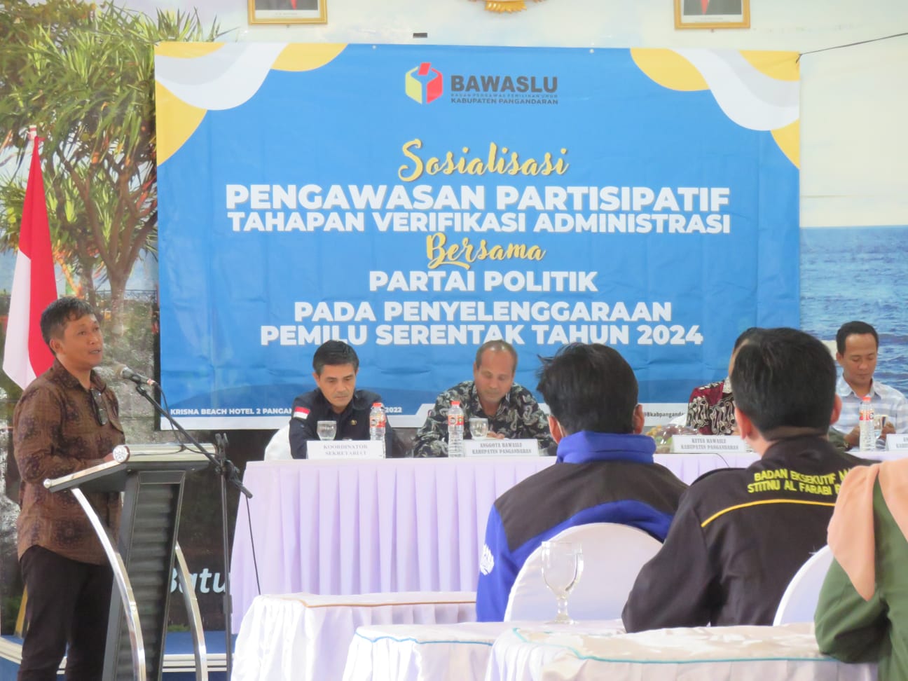 Bawaslu Pangandaran Gelar Sosialisasi Pengawasan Partisipatif Tahapan Verifikasi Administrasi