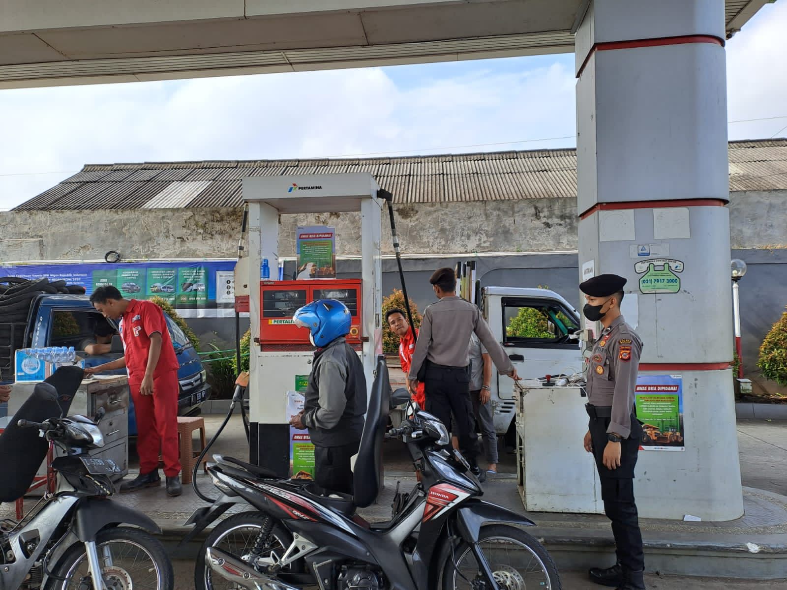 Unit Patroli Samapta Polres Banjar Laksanakan Patroli di SPBU Terminal